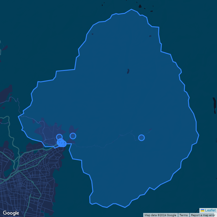 Mapa de la comuna de Lo Barnechea mostrando los establecimientos educacionales participantes en el Sistema de Admisión Escolar (SAE)